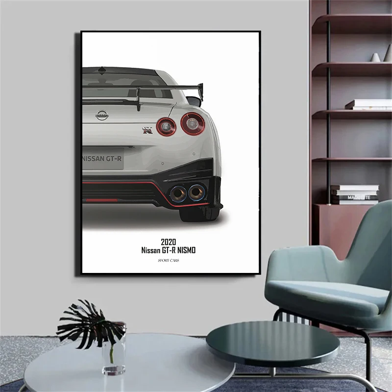 Nissan GTR Toyota Mazda Lexus luxury Car Wall Art Canvas Painting Nordic Posters And Print Wall Pictures Living Room Home Decorr