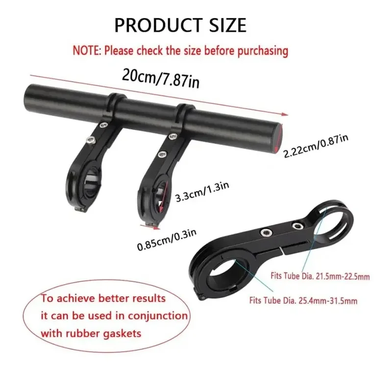 1/2/3/4Pcs Aluminum Alloy Bike Handlebar Extender Multi-Functional Adjustable Handlebar Extender Extensions Universal