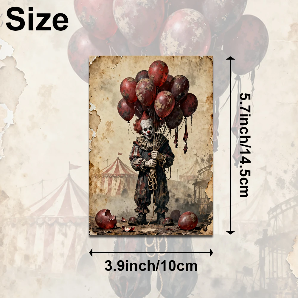 20pcs, Gothic Grotesque Circus Postcards, Decoration/Greeting Cards/Postcards, High-precision Printing, Collectible And Mailable