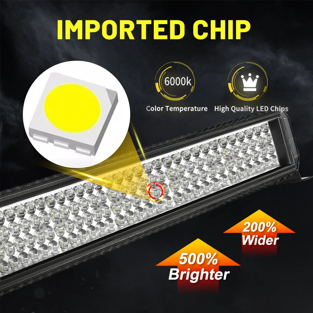 CO LIGHT 4-Rows LED Light Bar 12" 20" 28" 90000LM Spot Flood Combo Beam Driving Off Road Work Light for Truck Pickup ATV UTV SUV view 4