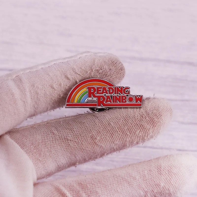 Reading X Rainbow TV Series Enamel Lapel Pin Badge Brooch Backpack Decoration Jewelry