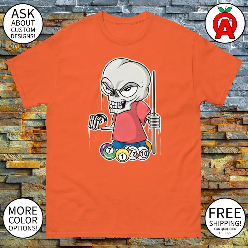 Pool Tee Shirt - Billiards-Inspired Design for Men Women and Unisex - Cool and Unique Pool Lover Gift
