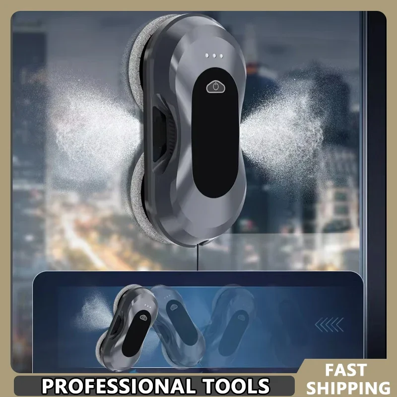 

Automatic Intelligent Ultra-thin Household Window Cleaning Artifact Cross-border Two-way Water Spray Window Cleaning Robot Fully