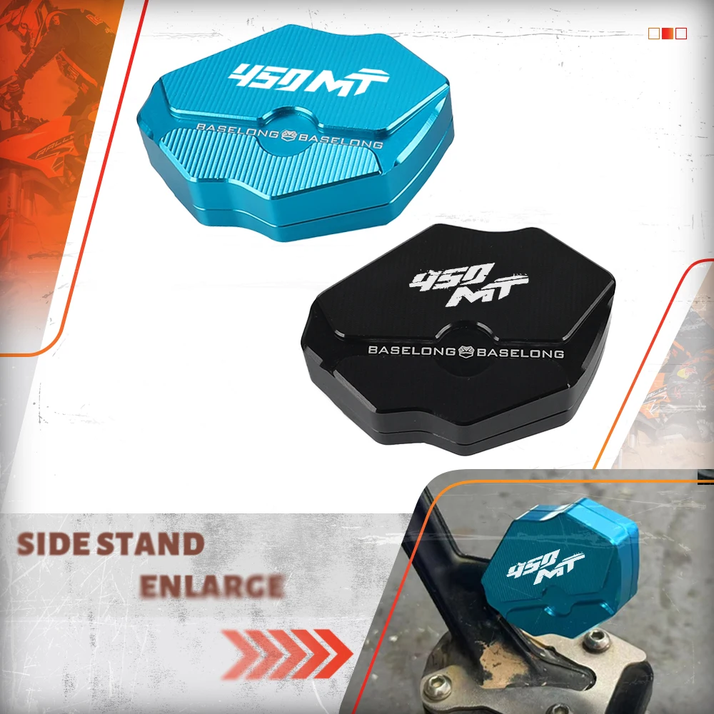 

For CFMOTO 450MT Ibex 450 Motorcycle Accessories Side Stand Enlarge Kickstand Sidestand Enlarger Column Auxiliary 2024 2025 2026