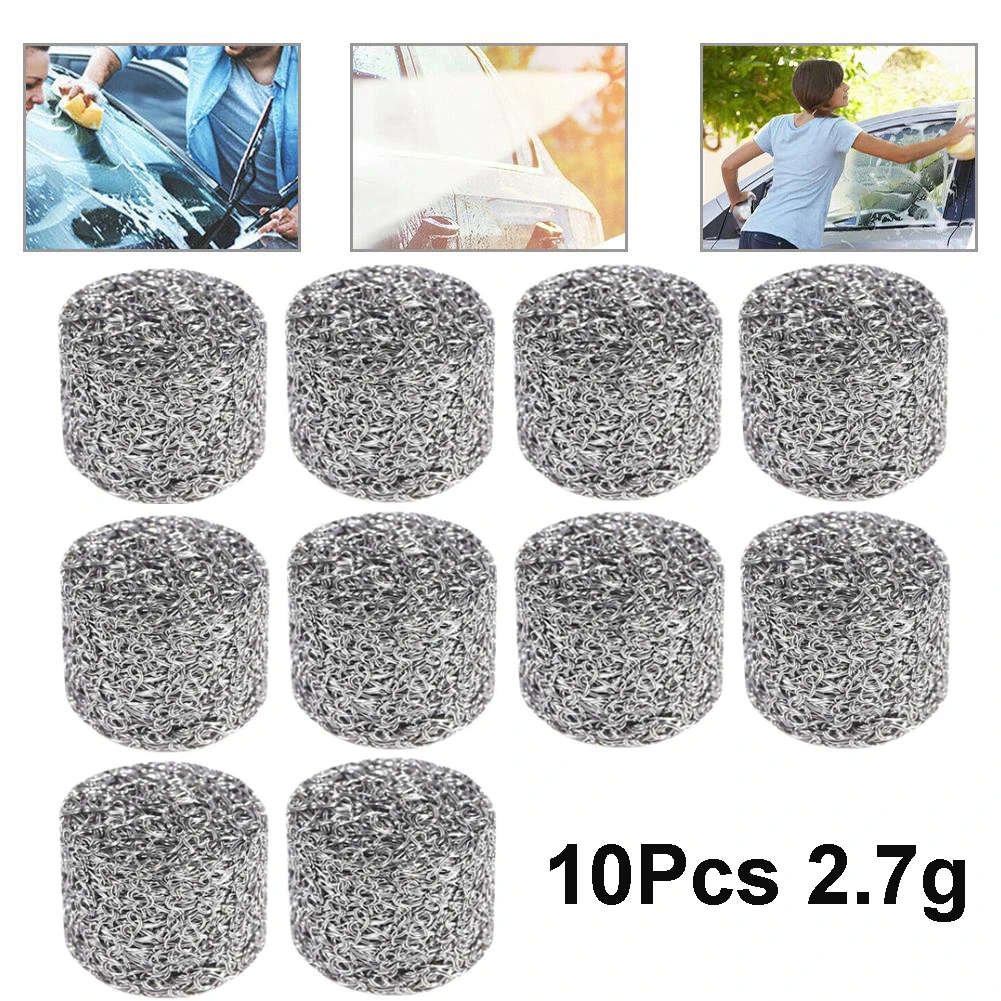 10Pcs 2.7g Foam Lance Mesh Gauze Filter Stainless Steel Replacement Pressure Washer Snow Foam Generator Car Accessories