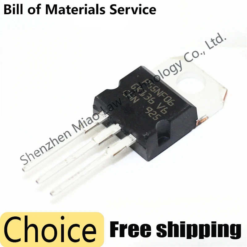 

10PCS STP60NF06 P60NF06 TO-220 STP60NF06L P65NF06 STP16NF06 STP40NF03L STP40NF10L STP55NF06 P55NF06 STP75NF75 STP80NF70 P65NF06