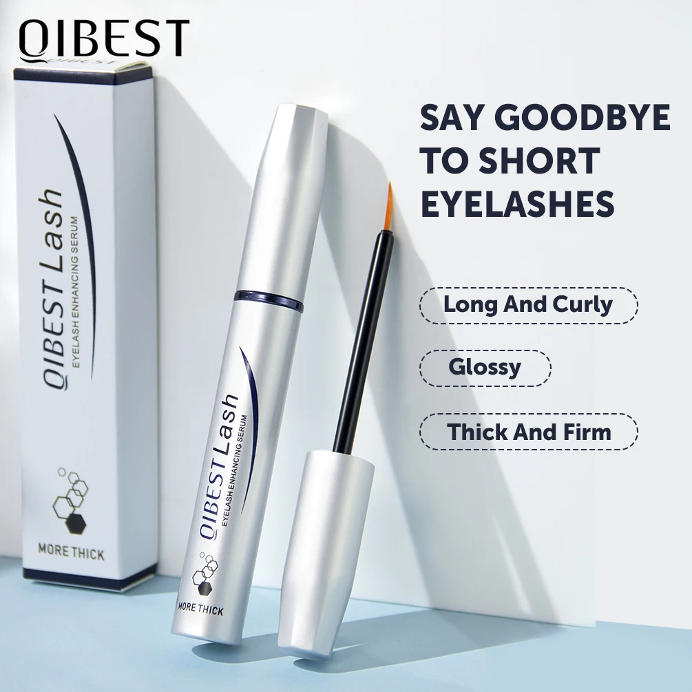 QIBEST Rapid Lash Eyelash Growth Serum Moisturizing Liquid Eyelashes Enhancer Lengthening Makeup Fuller Eye Lashes Cosmetics