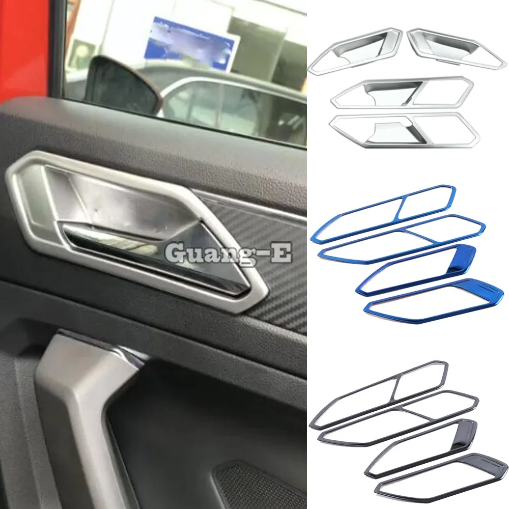 

Car Cover Stick Trim Door Inner Handle Bowl Frame Armrest Handrail For VW Volkswagen Tiguan L MK2 2016 2017 2018 2019 2020 2021