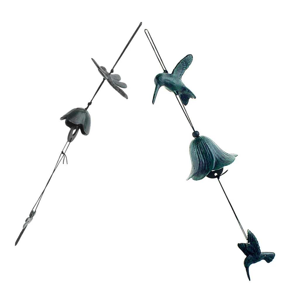 

2pcs Wind Chime Hanging Decor Iron Balcony Bells Japanese Style Garden Yard Outdoor Home Wedding Metal Wind Bell Ornament