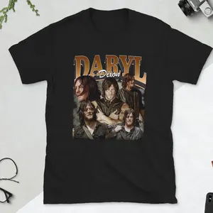 جديد الرجال القطن تي شيرت أزياء المشي الميت سلسلة الكتاب الهزلي ريك غرايمز داريل ديكسون بارد أنثى تي شيرت أفضل 12 جاكيت ريك غرايمز مبيعا - رقم 6