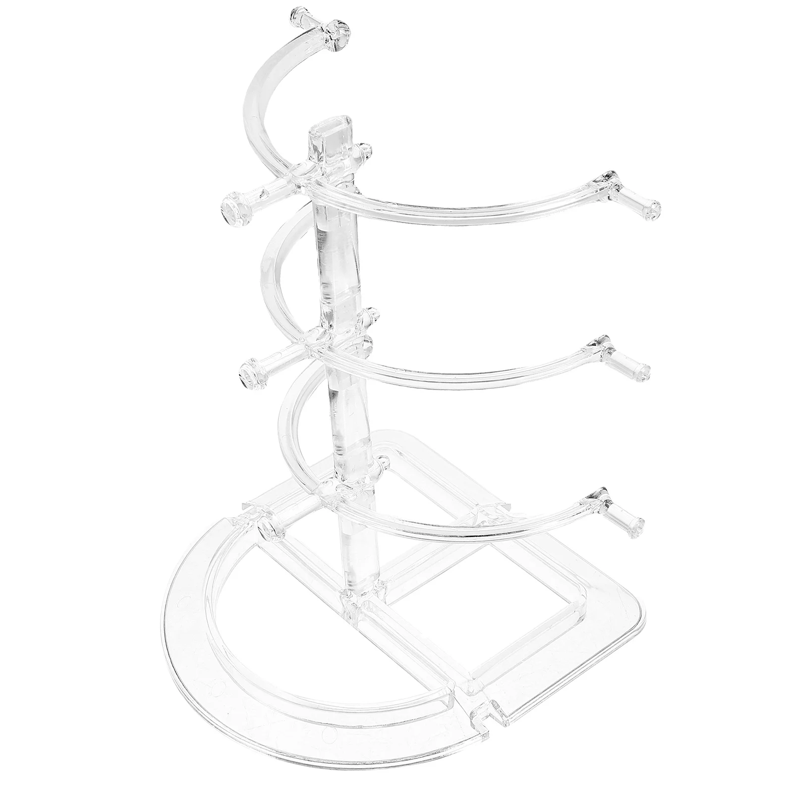 

Three Layer Glasses Frame Eyeglass Holder Stand Multi-tier Clear Eyeglasses Riser Display Shelves