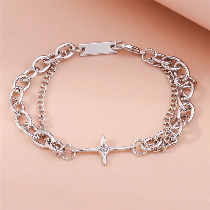 Aihua Bohemia Hamsa Hand Kreuz Armband für Frauen Herz Stern Rose Charm Armband Damen Boho Schmuck neu in Armband Geschenke – Detail 20