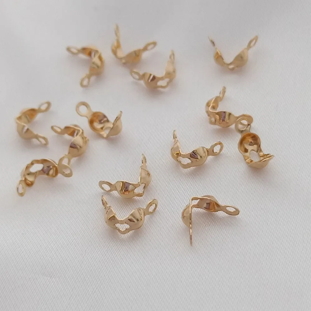 

14K Gold-plated Pearl Shell Large Hole Wire Buckle, Chain Buckle, End Buckle, Double Buckle DIY Bracelet Necklace