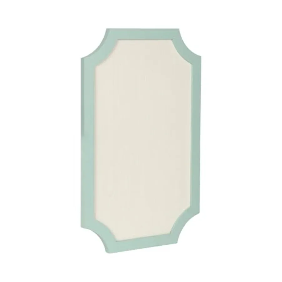 

Настенная доска для заметок Holbrook Modern Framed Scallop Fabric Pinboard 15 x 24, зеленая, в переходном стиле, с фигурным краем, для использования в качестве доски для визуализации или информационной доски.