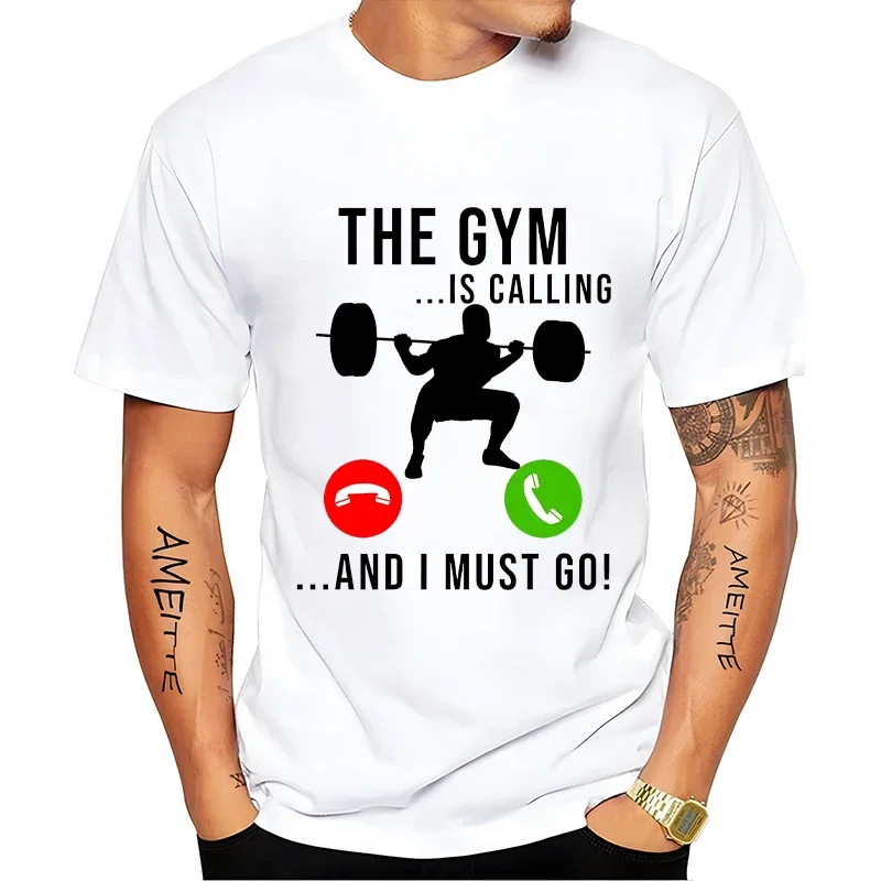 

Men's Street T-shirt Fitness Gym Sport Strength Training Funny Tops Tees Summer T Shirt Tee Shirt for Men Tshirt Clothing
