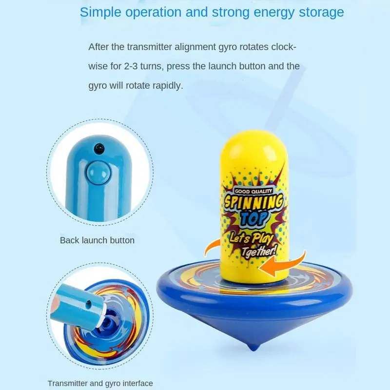 Kids Spinning Top Gyro Folding Spinning Top Toys Stacking Battle Gyro Toy Colorful Launcher Rotating Toy Party Birthday Gift