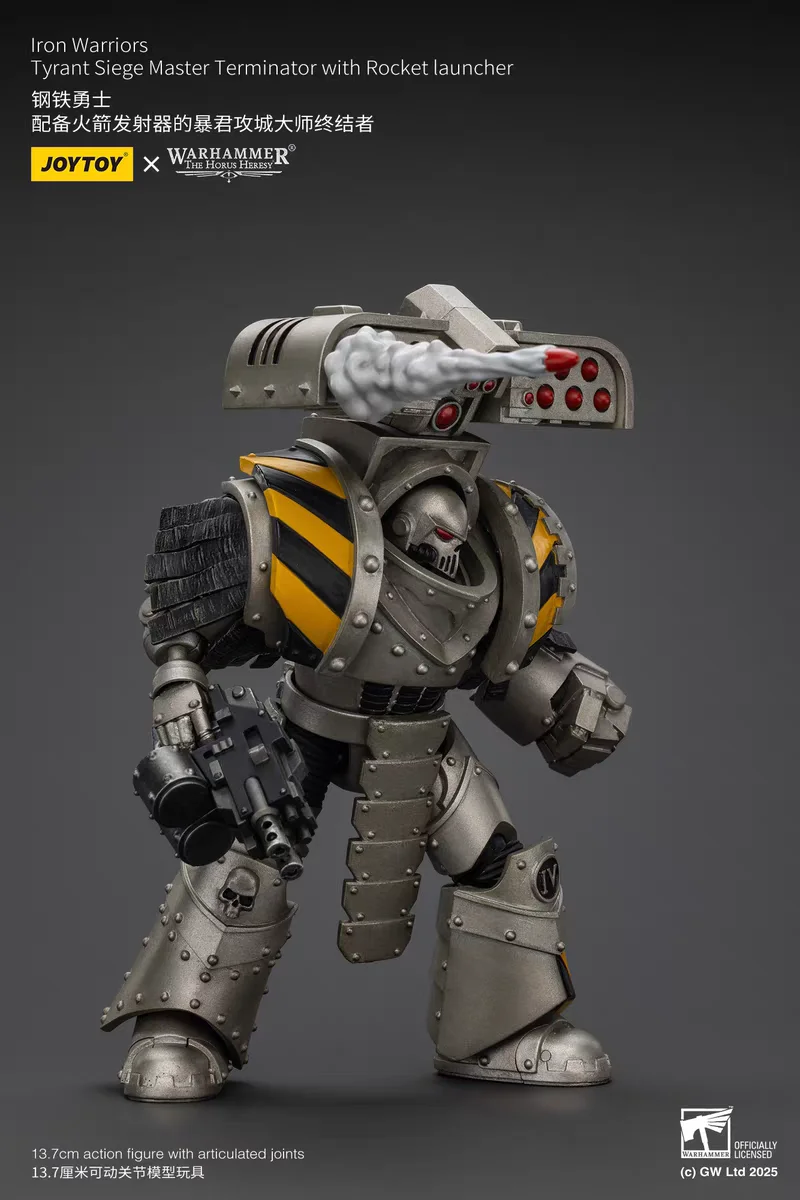 【24-Hour Shipping】JOYTOY Warhammer 40K Iron Warriors Tyrant Siege Master Terminator with Rocket Launcher 1/18 Action Figure view 3