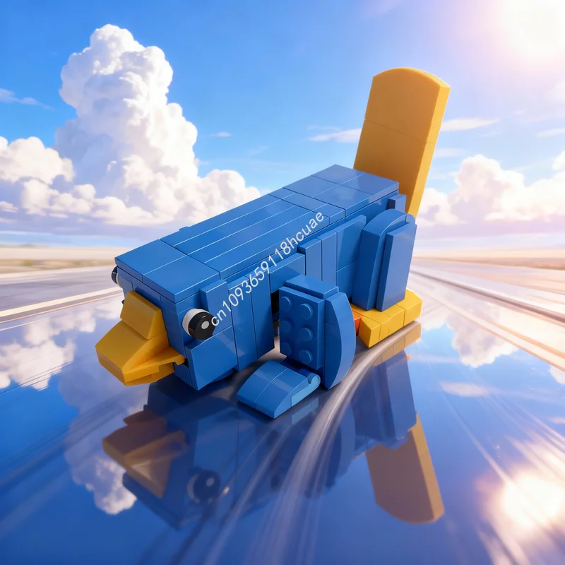 194pcs MOC 페리 오리너구리 모델 빌딩 블록 건축 조립 장난감 DIY 크리스마스 선물 교육용 브릭 창의적 아이디어