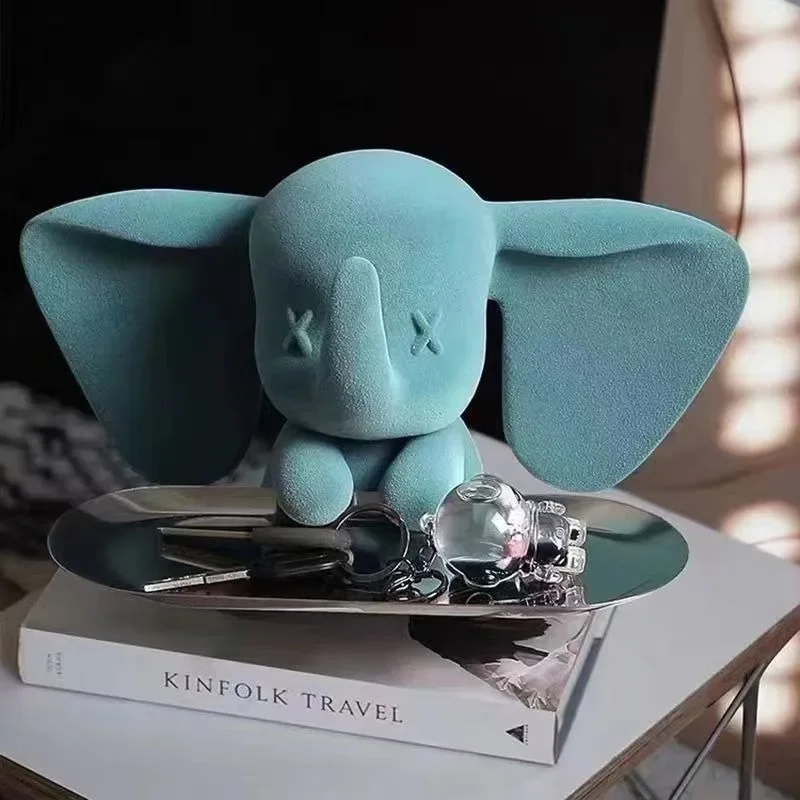 Entrance key storage for entrance ornament tray, Tide play creative decorative ornament, modern light luxury soft decoration