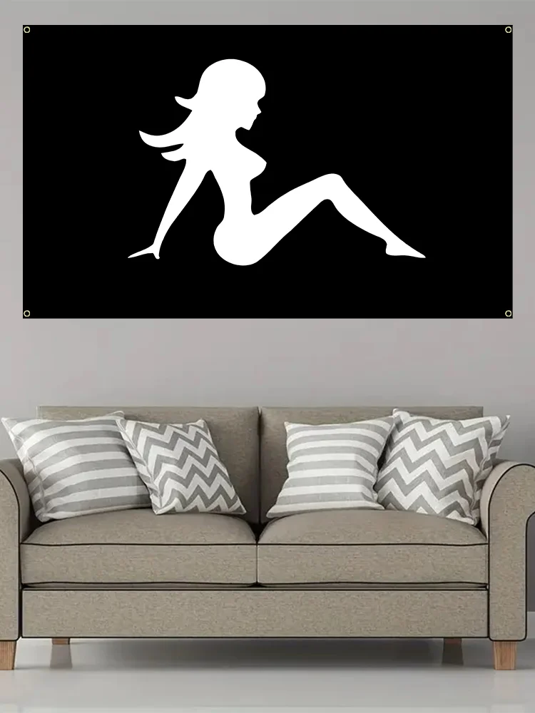 The Lady 3x5ft Poly Flag - Novelty - Funny - Mud Flap Girl