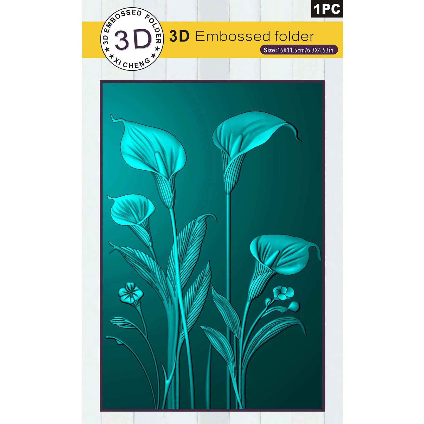3D relief embossed folder with element design of 