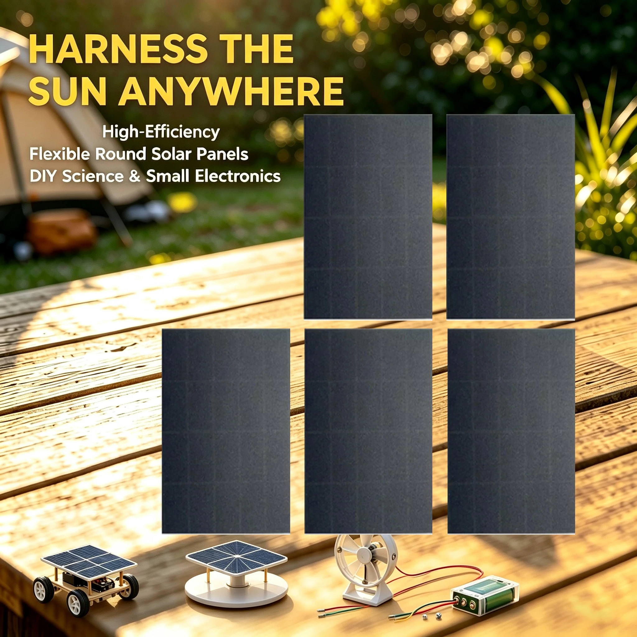 DIY Monocrystalline Solar Panel PV Module for DIY Science Experiment Garden Mini Car Educational Handmade Projects