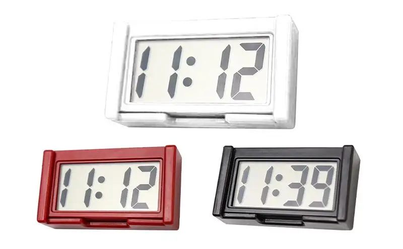 Mini car Digital Clock durable material elegant design automobile Dashboard Clock lightweight pocket size Durable Stick on Clock