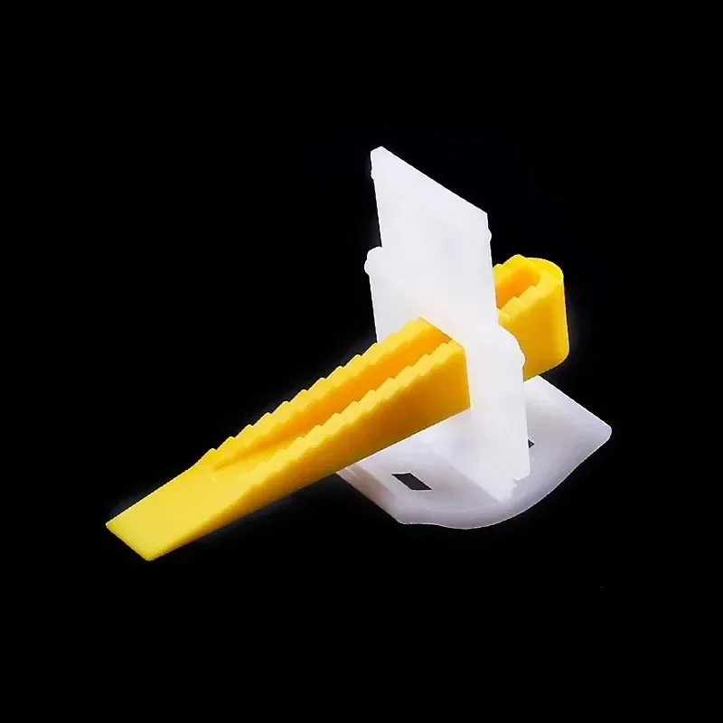 New 100pc Plastic Tile Wedge Spacers Reusable Leveling Positioning Clips Floor Locator Wall Ceramic Laying Construction Tool