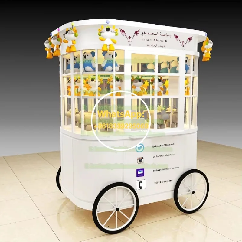 Customized Wooden Candy Cart Display Wedding Sweet Cart With Wheels Rustic Mobile Dessert Bar Kiosk Party Events Decoration Prop