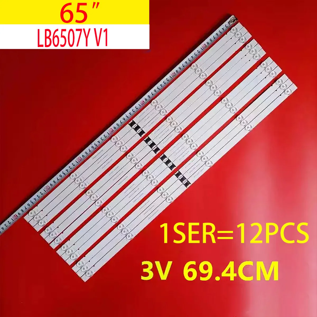 

NEW 12PCS LED Backlight Strip For SON Y XBR-65X800H XBR-65X81CH XBR-65X80CH KD-65X8000H KD-65X85J LB6507Y V0 LB6508M V0 00