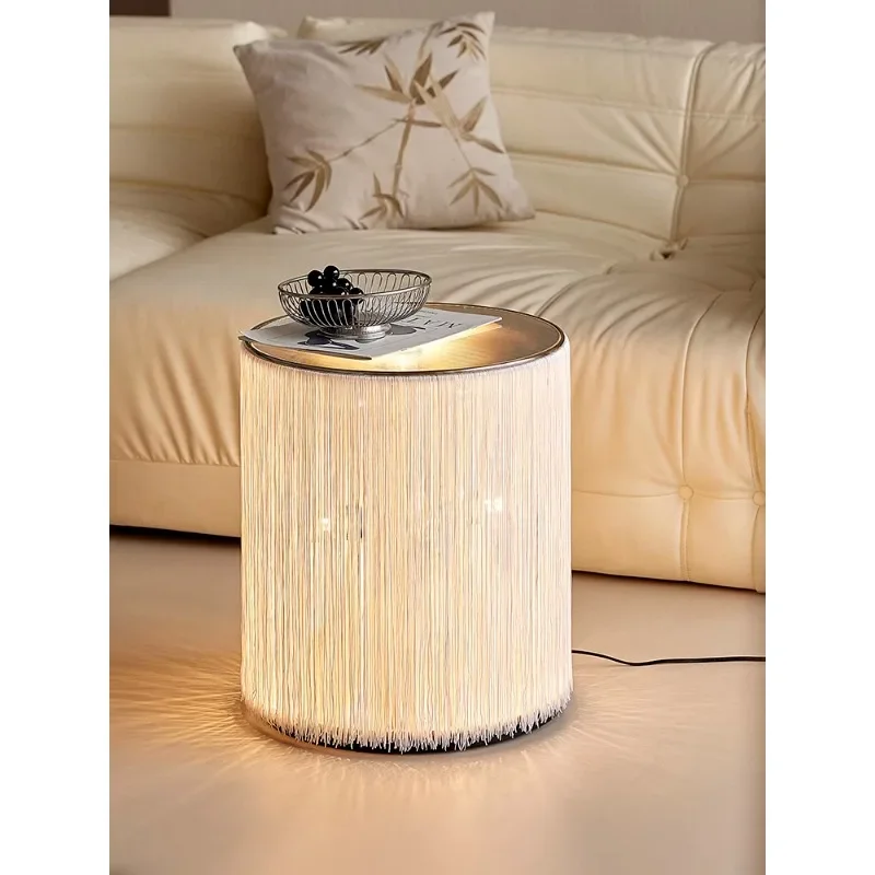 Tassel lamp retro floor lamp, bedroom creative decorative ambient light