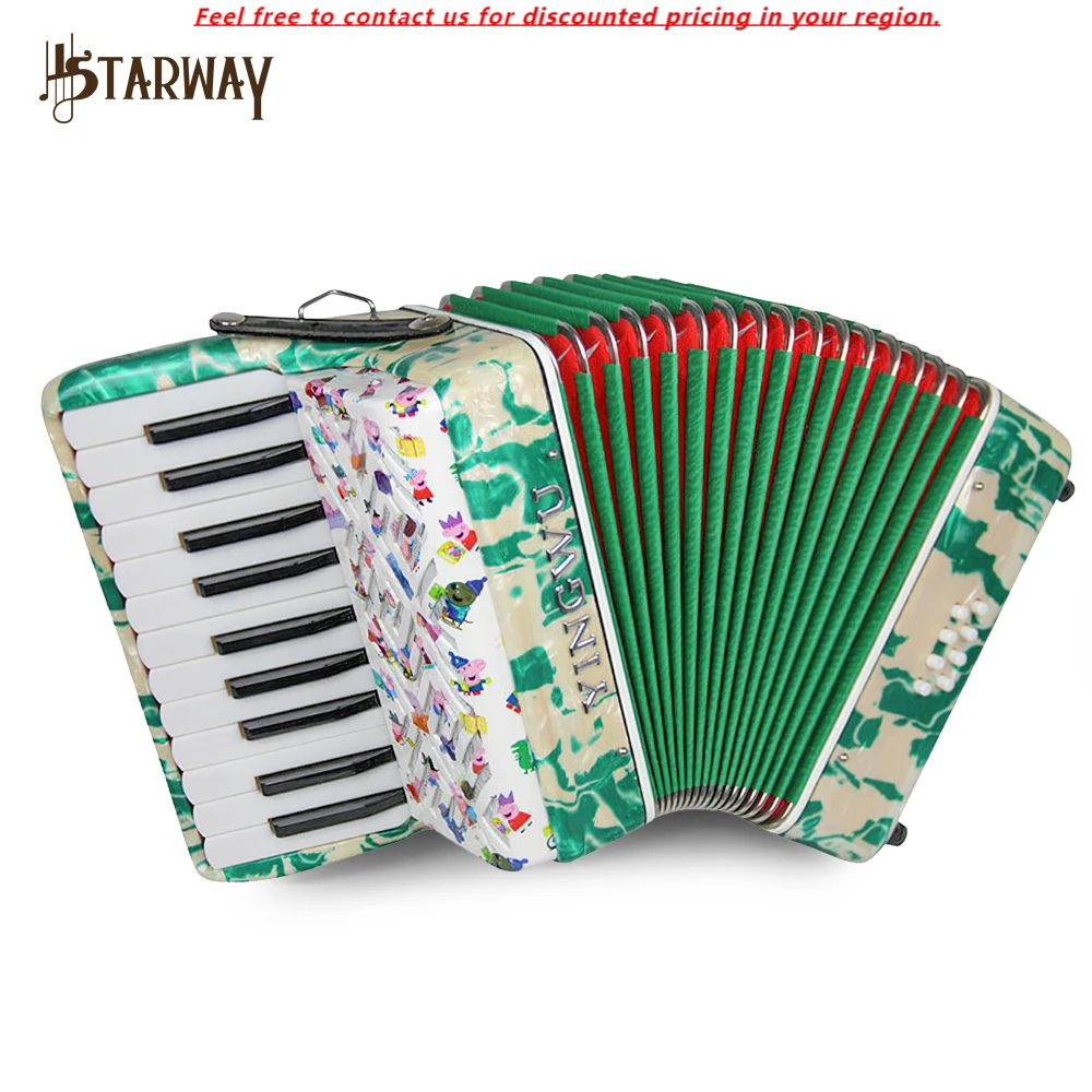 

China Parrot 22 Keys 8 Bass Diatonic Children Accordion Piano Keyboard Musical Instrument For Kids