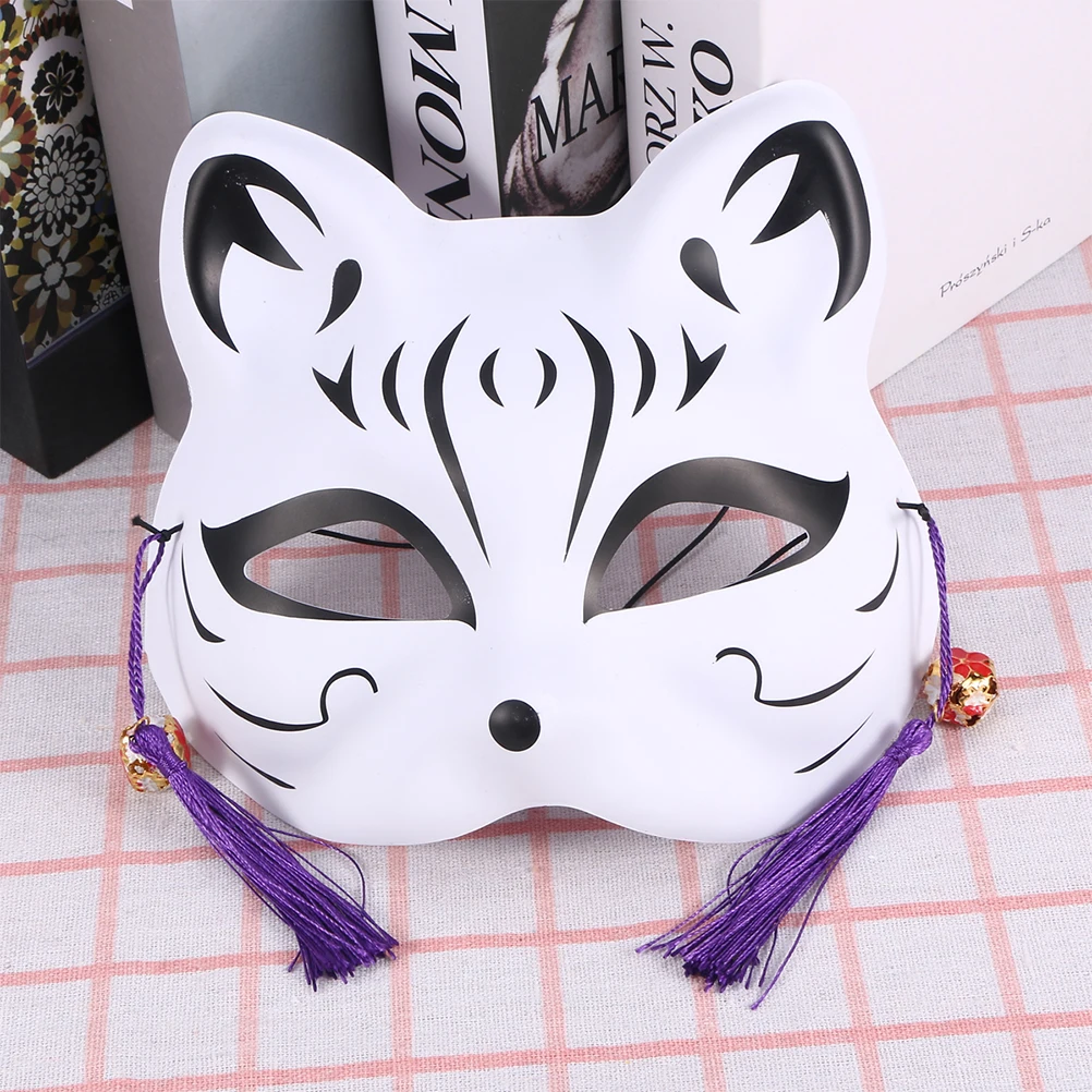 

2 Pcs Japanese Cat Masks Eco Friendly Adjustable Ribbon Easy Wear for Cosplay Party Masquerade Animal
