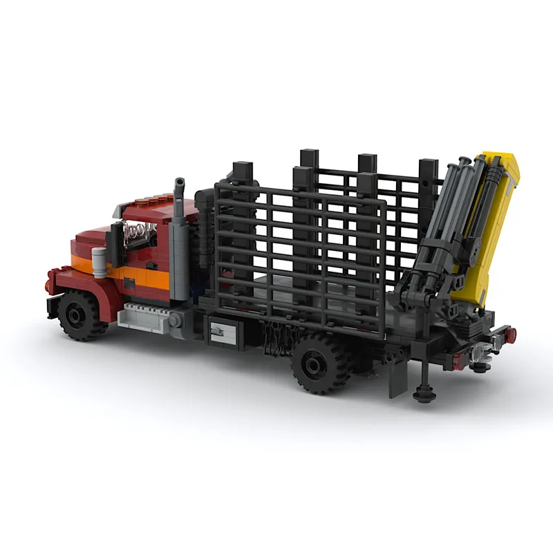 

MOC-260847Urban Forest Logging Semi-Trailer Truck Building Block Model 590Parts Creative Birthday Toy Gift for Boys and Children