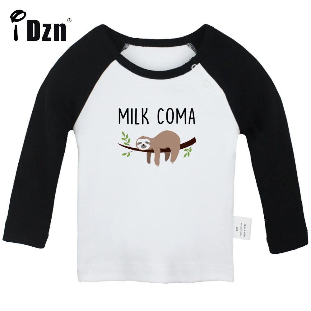 Milk Coma I'm Not Drunk I Can Still Drink Funny Printed Cute Baby Boys T shirt Baby Girls Long Sleeves T-shirts Infant Tops