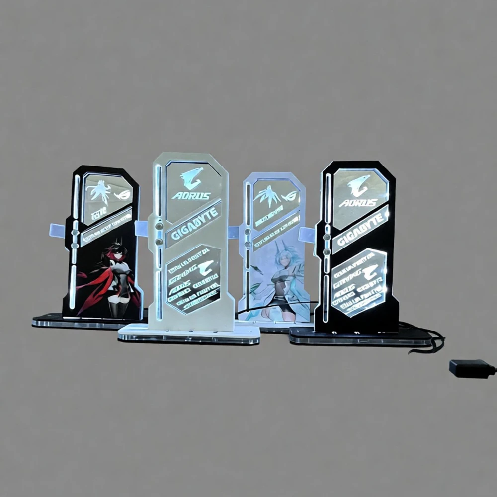 Picture 4: Newest 5090 ARGB GPU Holder DIY Computer Gamer Cabinet 5080 Vertical VGA Bracket Support 5V 3pin AURA Sync 4090