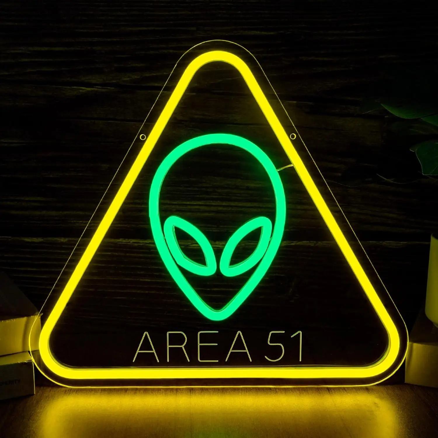 

Alien Neon Sign Area 51 LED Light UFO Wall Decor for Gamer Room Bedroom Man Cave Bar Science Fiction Home Decoration Gifts