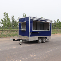 Mobile Coffee Trailer USA Standard Food Vending Cart Food Car Custom Color Pull The Dining Cart Food Car for Sale