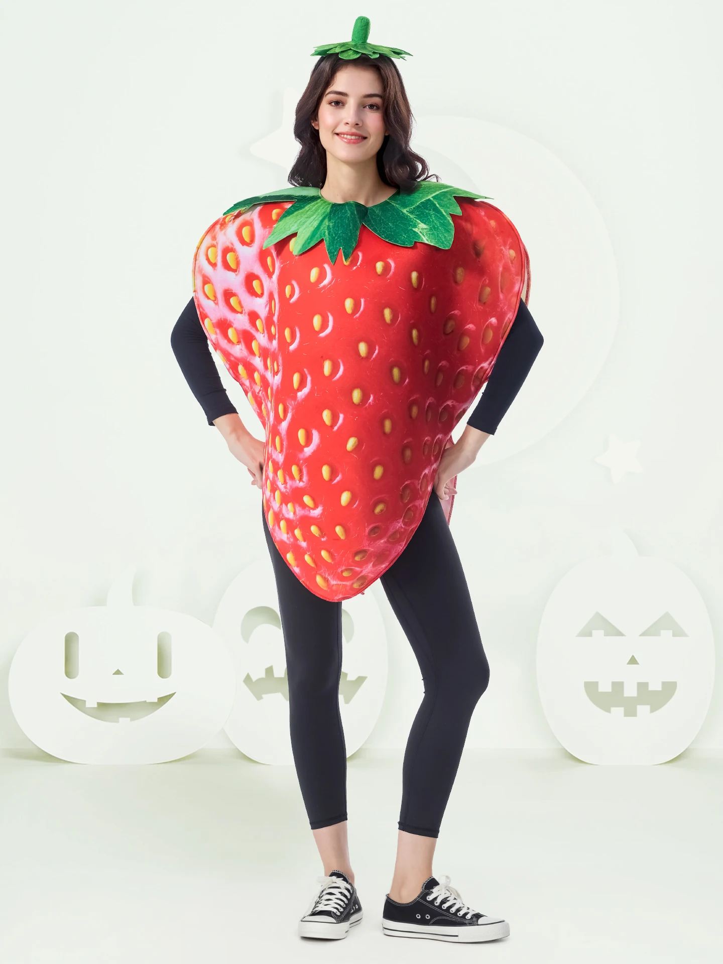 

Creative Halloween Costume Adult Performance Suit Stage Performance Food Fruit Strawberry Role-playing Large Strawberry