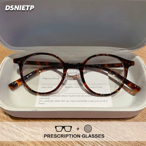 Gafas de lectura de moda para mujer, gafas fotocromáticas redondas de calidad, gafas graduadas antiluz azul, montura para miopía, gafas progresivas