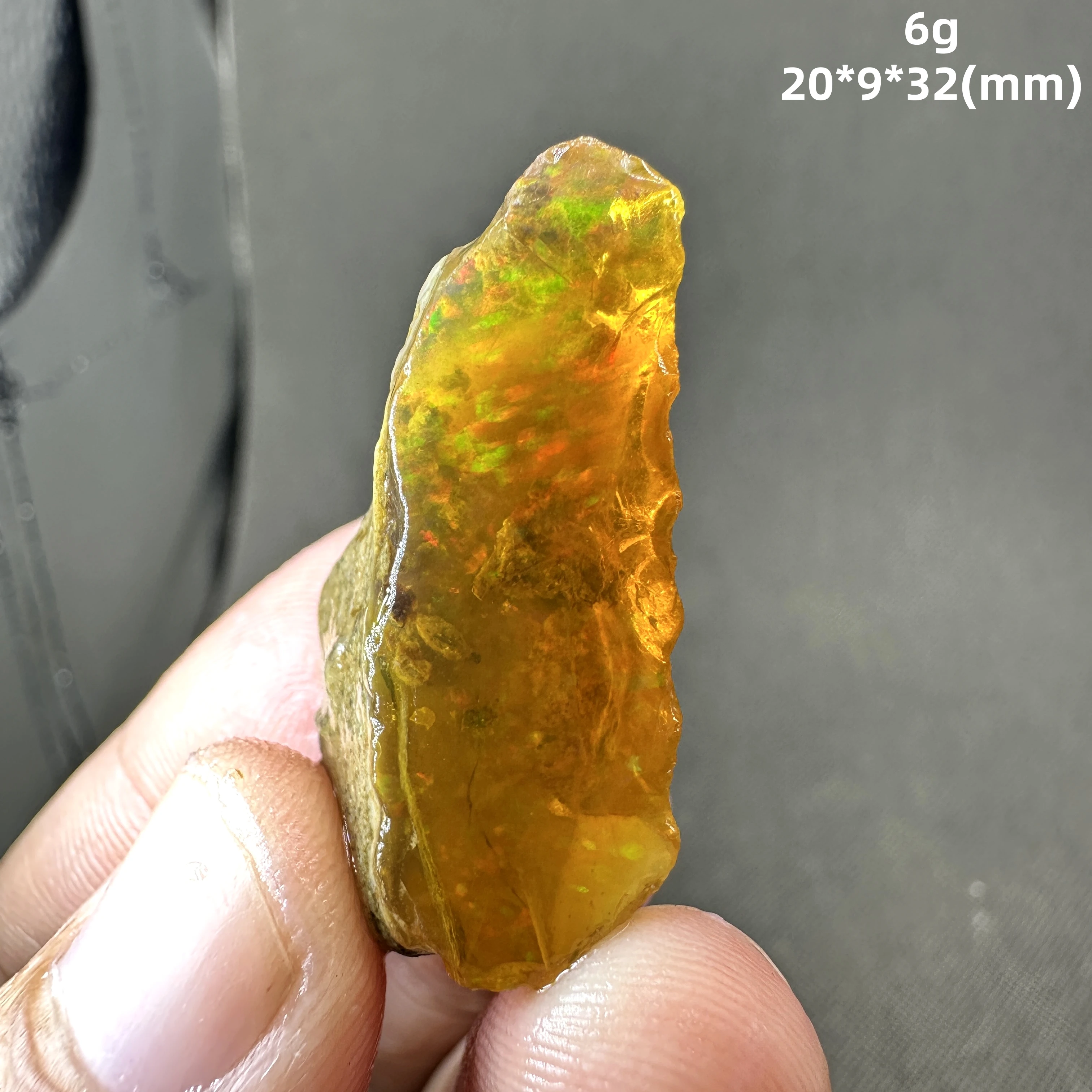 

6 g Natural rare color Ethiopia water Opal gem mineral specimen + healing quartz crystals and stones rock gemstone