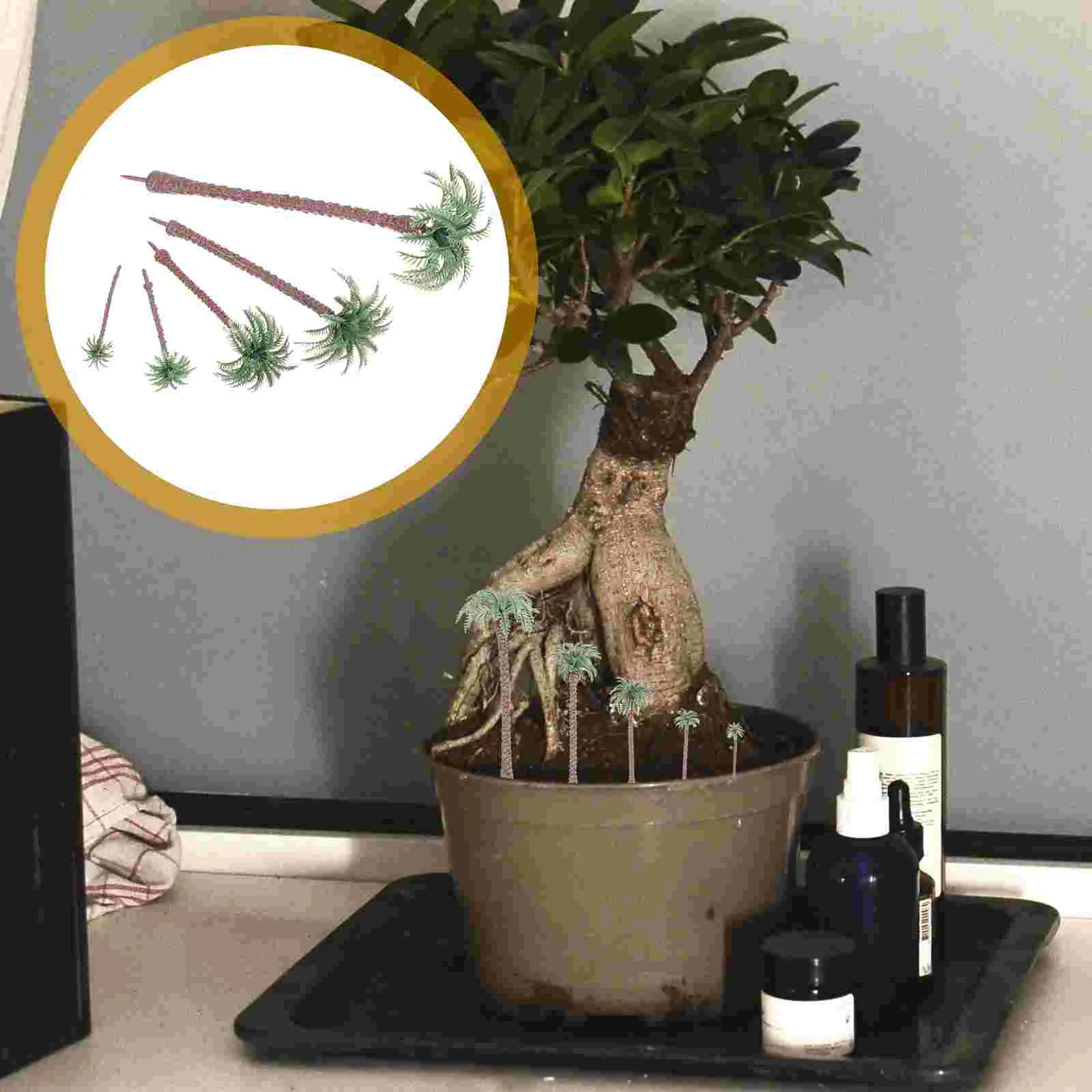 Mini AMP Arbre Modèle Chemin de Fer, Arbres Miniatures, Fausse Plante Décor Palmier, Paysage Architecture, Chapeau Haut de Forme, 25 Pcs