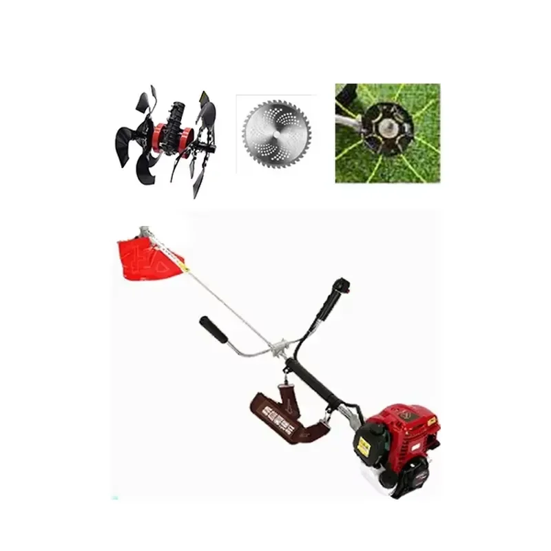 Reliable 35.8CC 4 Stroke Side Hang Brush Cutter with Various Blades and Trimmer Accessories for Gardening