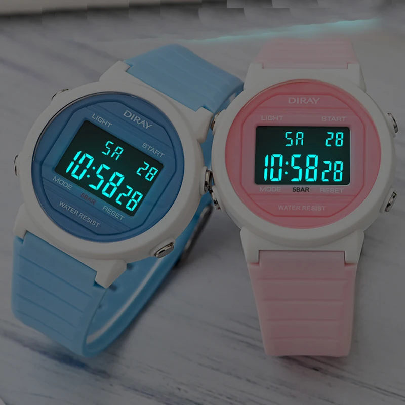 Reloj deportivo para niños, pulsera Digital LED resistente al agua, 5bar, versión mejorada