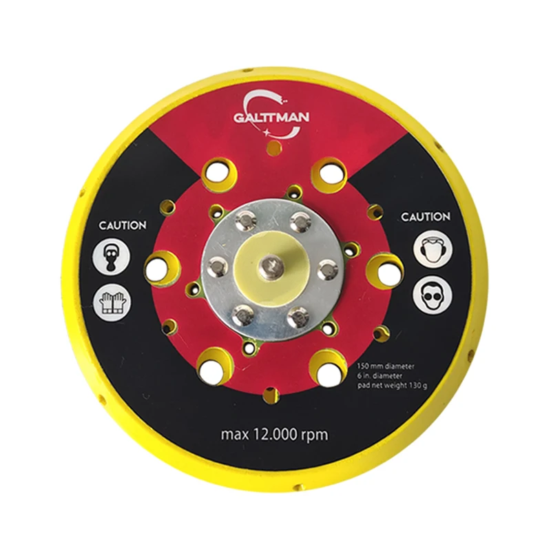 Suitable For MIRKA Electric 6-Inch Sandpaper Machine Tray Base Pneumatic 150MM Grinder Barbed Hook Sticky Disc Pad