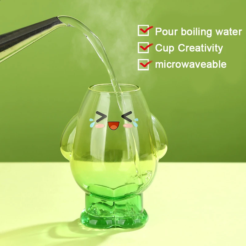 (Logo Engrave) 460ML Large Capacity Children's Glass Water Glass, Drink Cup,Juice Glass, Coffee Cup, Tea Cup, Milk Glass
