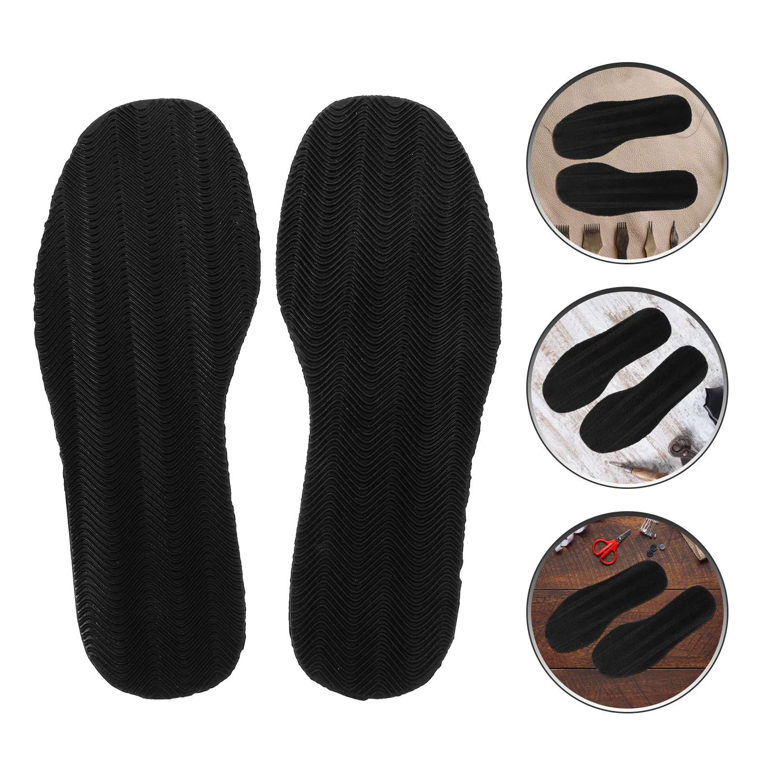 

2Pairs Anti-Slip Rubber Sole Protector Pads Easy Cut Wear-Resistant Non-Slip Shoe Bottom Cushion for Sneaker Boot Shoe