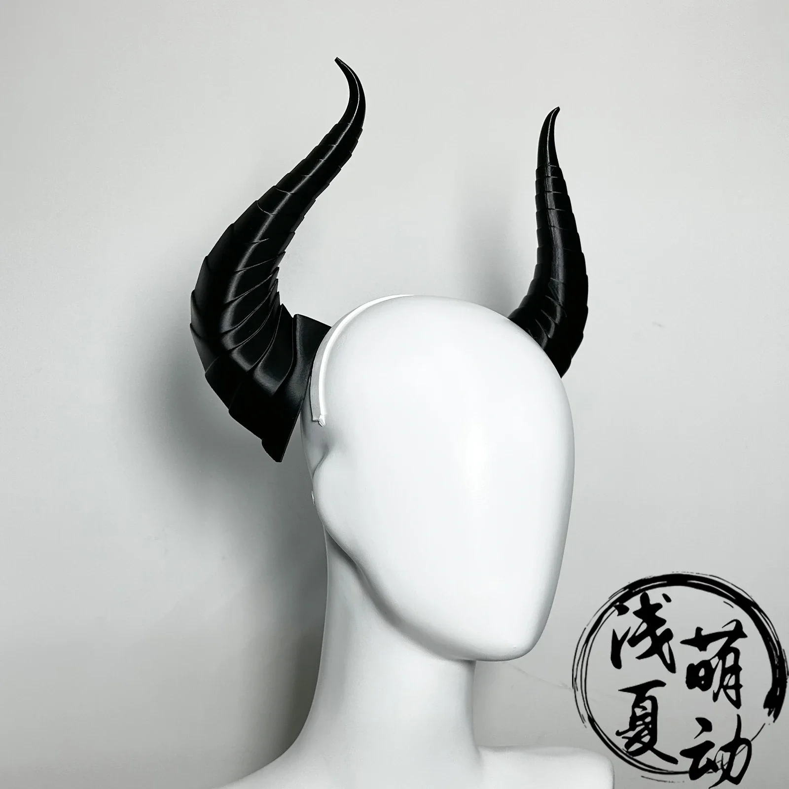 Universal Headed Beast Solid Color Gradient Devil Horn Cosplay Props Halloween Christmas Party Props for Comic Show