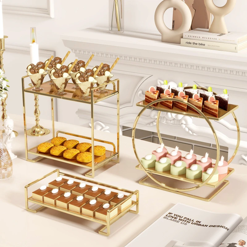 Multi-layer cake tray, dessert table, display stand, pastry plating, tea break table, fruit plate, commercial cake display stand