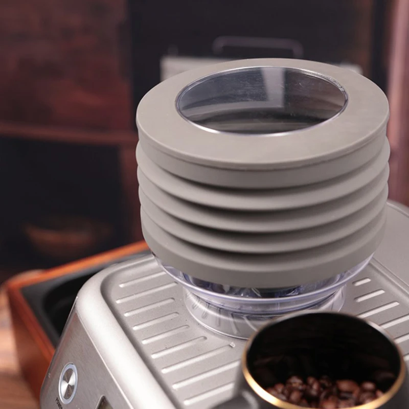 ブレビルコーヒーマシン用の圧縮容量のシリコンベロー付きコーヒー投与量ホッパー、豆サイロ、コーヒー投与ロール